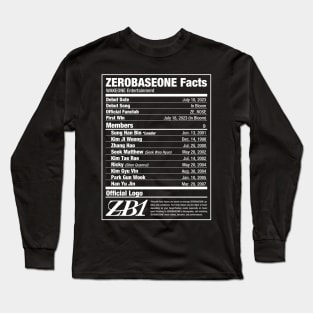 ZEROBASEONE ZB1 Nutritional Facts 2 Long Sleeve T-Shirt